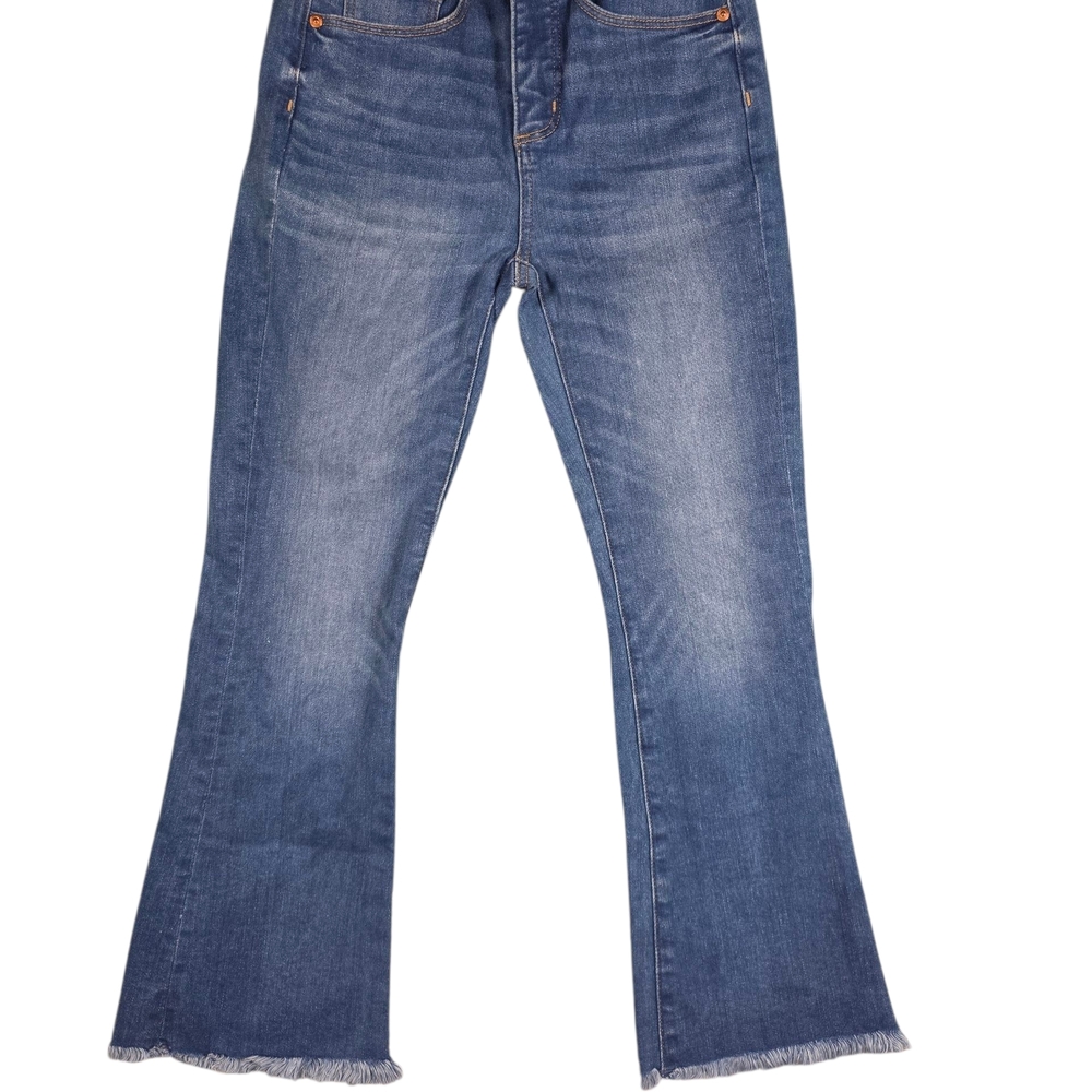 NWOT Loft High Waist Flare Crop Blue Jeans - Picture 2 of 9